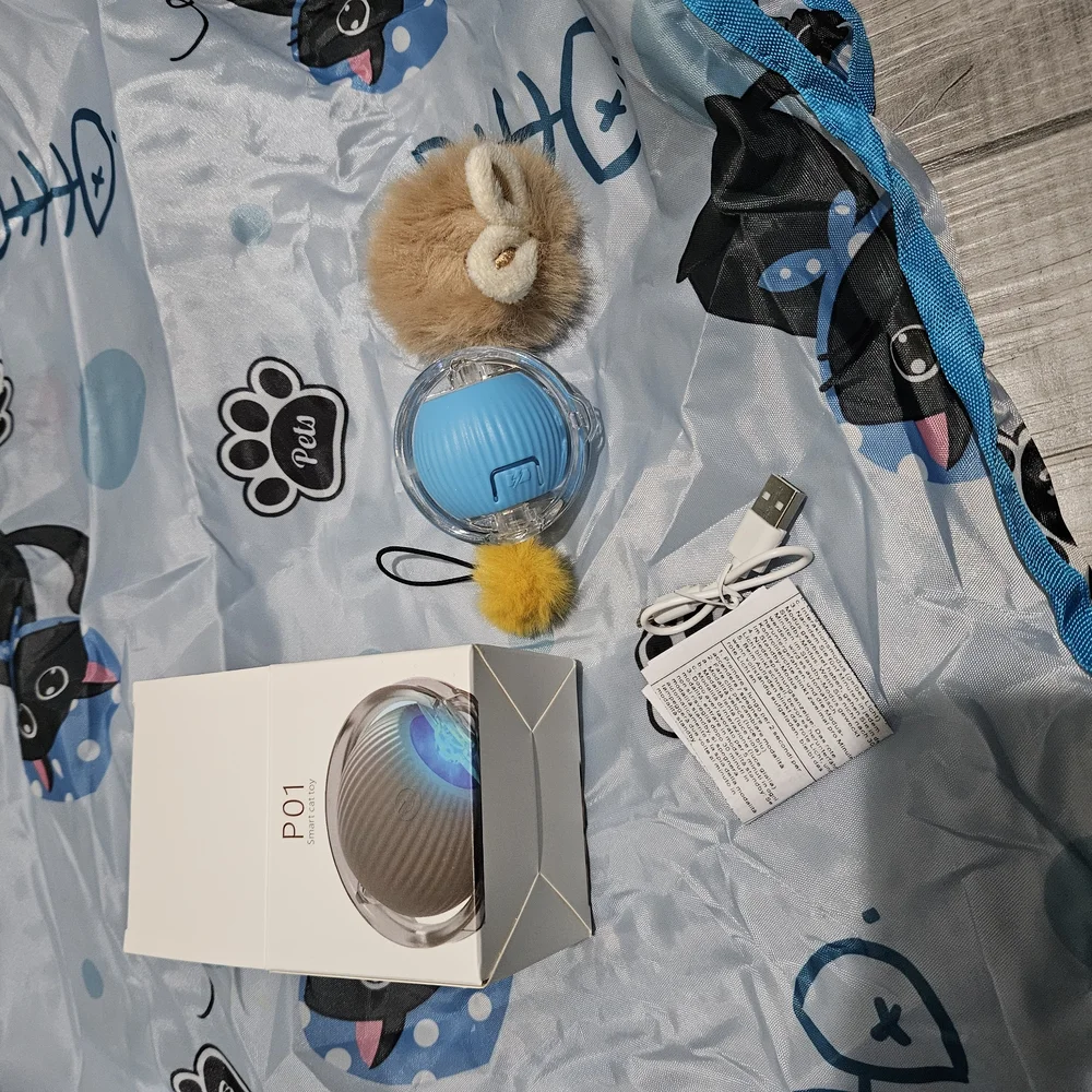 USB Rechargeable Interactive Cat Toy with Rolling Balls - Durable Silicone A-31